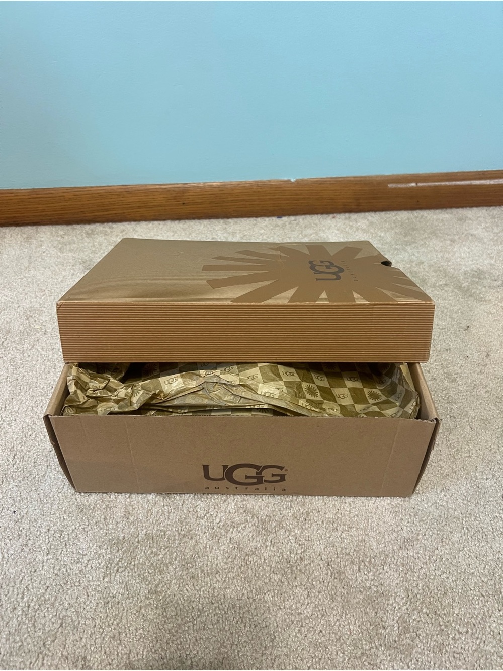 UGG Chestnut Brown Slip-On Shearling Mules - Picture 9 of 9